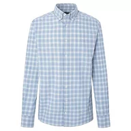 Koszule męskie - Hackett London Męska koszula Oxford w kratkę, biała (biała/niebieska), 3XL, Biały (biały/niebieski), 3XL - miniaturka - grafika 1