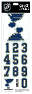 Numery na kasku Sportstape  ALL IN ONE HELMET DECALS - ST. LOUIS BLUES - Hokej - miniaturka - grafika 1