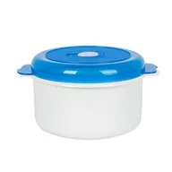 Pojemniki kuchenne - Plast Team POLAND SP. Z O.O. Pojemnik Do Mikrofalówki 1,5l 3107 Okrągły Biały TEA000398 - miniaturka - grafika 1