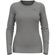 Koszulki i topy damskie - Koszulka damska Odlo BL TOP crew neck l/s MERINO 200 - miniaturka - grafika 1
