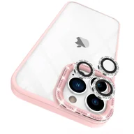 Etui i futerały do telefonów - Kingxbar Sparkle Series etui iPhone 13 Pro z kryształami obudowa pokrowiec na tył plecki różowy - miniaturka - grafika 1