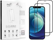 Szkła hartowane na telefon - 2 szt. | moVear 2.5D MAX - Szkło hartowane do Apple iPhone 12 Pro / 12 (6.1") na Cały Ekran | Do Etui, fullGlue, 9H - miniaturka - grafika 1