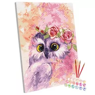 Malowanie po numerach - Zestaw do malowania po numerach, 40x50 cm, sowa - miniaturka - grafika 1