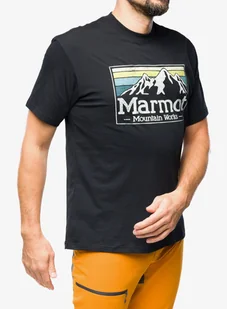 Koszulka bawełniana Marmot MMW Gradient Tee SS - black - Koszulki i topy damskie - miniaturka - grafika 1