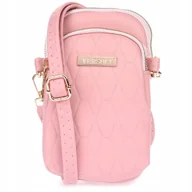 Nerki - TOREBKA SASZETKA DAMSKA ETUI NA TELEFON PORTFEL MINI LISTONOSZKA RÓŻOWA - miniaturka - grafika 1