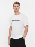 Koszulki męskie - Columbia T-Shirt Csc Basic Logo 1680053 Biały Regular Fit - miniaturka - grafika 1