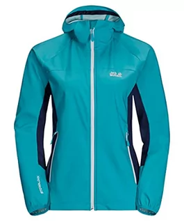 Kurtki damskie - Jack Wolfskin Jack Wolfskin Damska kurtka Eagle Peak Ii Softshell W Shell, Dark Aqua, M 1306851 - grafika 1