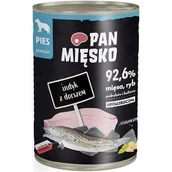 Mokra karma dla psów - Pan Mięsko mokra karma dla psa Indyk z dorszem 400g - miniaturka - grafika 1