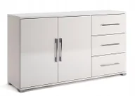 Komody - Biała duża komoda z półkami i szufladami T8-R60 - miniaturka - grafika 1