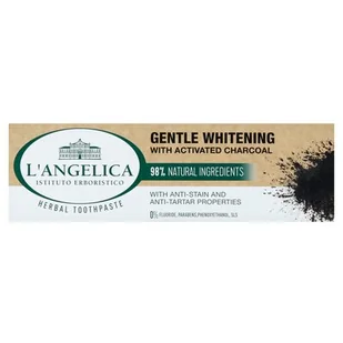 L'Angelica L'Angelica Delikatne Wybielanie - naturalna wybielająca pasta do zębów z aktywnym węglem 75 ml - Pasty do zębów - miniaturka - grafika 1