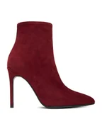 Botki damskie - Eva Minge Botki EO-ELAINA-E123-02B Bordowy - miniaturka - grafika 1