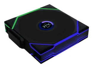 Lian Li Uni Fan TL WIRELESS LCD 140 REVERSE BLADE Obudowa komputera Wentylator 14 cm Czarny 1 szt. 14RTLLCD1W1B - Wentylatory komputerowe - miniaturka - grafika 1