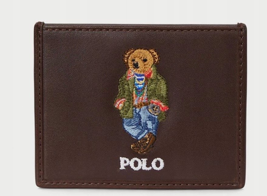 Polo Ralph Lauren etui na karty skóra naturalna brązowy - uniseks