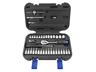 Zestaw kluczy nasadowych 1/4" CrV 38 el. GEKO - G10152 - Klucze i nasadki - miniaturka - grafika 2