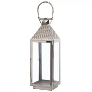 Beliani Lampion srebrny 55 cm BALI - Poduszki ogrodowe - miniaturka - grafika 1