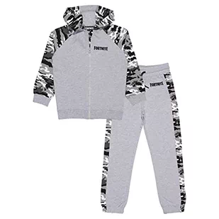 Fortnite Camo Emotes chłopięca bluza z kapturem i joggersy zestaw szary wrzosowy 8-9 lat - Bluzy dla chłopców - miniaturka - grafika 1