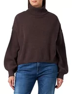 Swetry damskie - Jalene Damski sweter z golfem z dzianiny 25825303-JA03, brązowy, M/L, brązowy, M-L - miniaturka - grafika 1