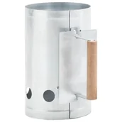 Akcesoria do grilla - vidaXL Komin do rozpalania grilla, stal galwanizowana - miniaturka - grafika 1