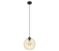 Lampy sufitowe - Żyrandol na lince MERCURE 1xE27/60W/230V złoty/czarne - miniaturka - grafika 1