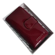 Portfele - Portfel damski GREGORIO czerwony lakierowany duży skóra naturalna RFID - miniaturka - grafika 1