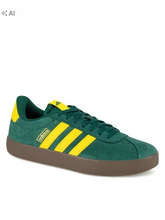 ADIDAS VL COURT 3.0 MĘSKIE TRAMPKI ZIELONE ZE SKÓRĄ 42 16PA