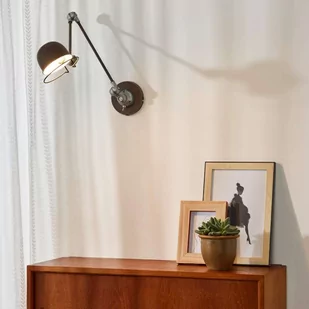 Lucide lucide honore-lampa ścienna, z metalu, E14, 40 W, Rust brązowa, 10,5 x 70 x 46 cm 45252/11/97 - Lampy ścienne - miniaturka - grafika 5