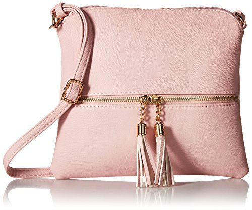 DELUXITY Lekka średnia torba crossbody z frędzlami, @@, One Size