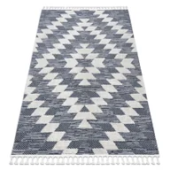 Dywany - Dywan SEVILLA Z250A romby / szary Frędzle berberyjski marokański shaggy niebieski 120x170 cm - miniaturka - grafika 1