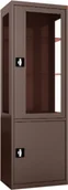Meble i wyposażenie gabinetów medycznych - MDBW/1s.8017 szafa lekarska 1-skrzydłowa 2-komorowa brązowa - miniaturka - grafika 1