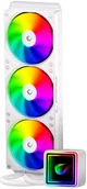 Chłodzenie wodne - Chłodzenie wodne Rampage INFINITE V360 Chłodzenie wodne 360MM ARGB, miernik temperatury, białe INFINITEV360-WHITE - miniaturka - grafika 1