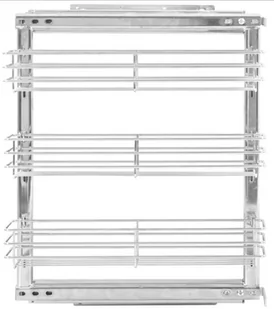 vidaXL vidaXL 3-poziomowy wysuwany kosz druciany, srebrny, 47x15x56 cm - Meble modułowe i akcesoria - miniaturka - grafika 1