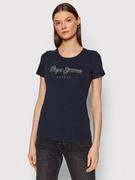 Koszulki i topy damskie - Pepe Jeans T-Shirt Beatrice PL504434 Granatowy Slim Fit - miniaturka - grafika 1