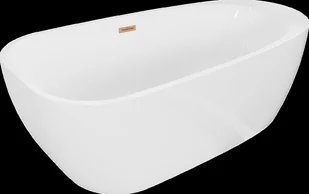 Mexen Giada wanna wolnostojąca 170 x 90 cm, biała połysk, przelew miedź szczotkowana - 52741709000-65 - Wanny - miniaturka - grafika 1