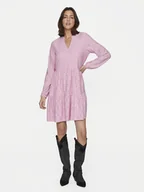 Sukienki - Vila Sukienka codzienna Kawa 14070250 Różowy Regular Fit - miniaturka - grafika 1