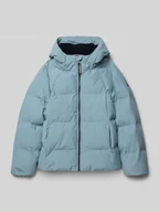 Kurtki i płaszcze dla dziewczynek - Kurtka pikowana o kroju regular fit z imitacji puchu z naszywką z logo - miniaturka - grafika 1