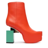 Botki damskie - Botki United Nude Cubist Bootie 1094383616 Pomarańczowy - miniaturka - grafika 1