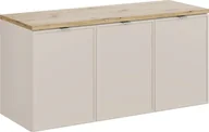 Szafki łazienkowe - Szafka pod umywalkę nablatową BELLA CASHMERE 82-120-3D z blatem 120cm kaszmir/dąb artisan COMAD - miniaturka - grafika 1