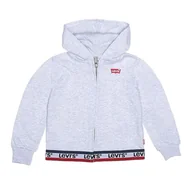 Bluzy dla dziewczynek - Bluza dziecieca Levi's z kapturem rozsuwana dresowa szara-92 - miniaturka - grafika 1