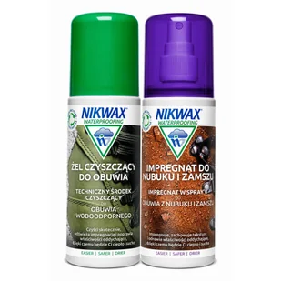 Zestaw do impregnacji i czyszczenia obuwia z nubuku i zamszu Nikwax 2 x 125 ml - Środki do obuwia i ubrań - miniaturka - grafika 1