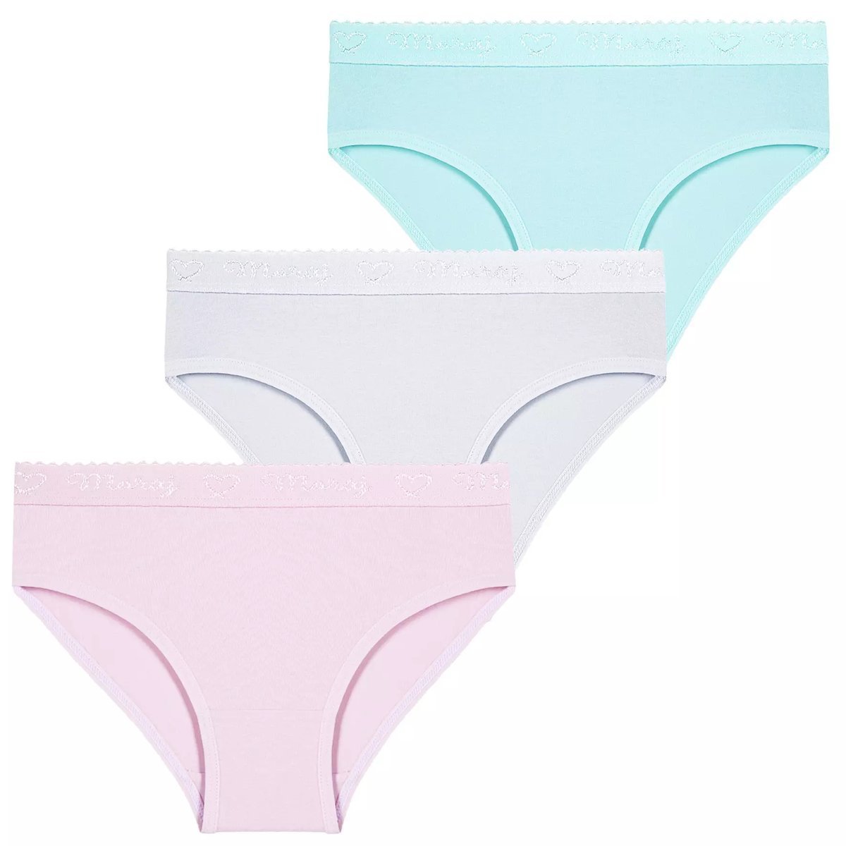 Majtki Dziewczęce Figi Bawełniane Gładkie Mix Kolor 3-pak MORAJ 134-140