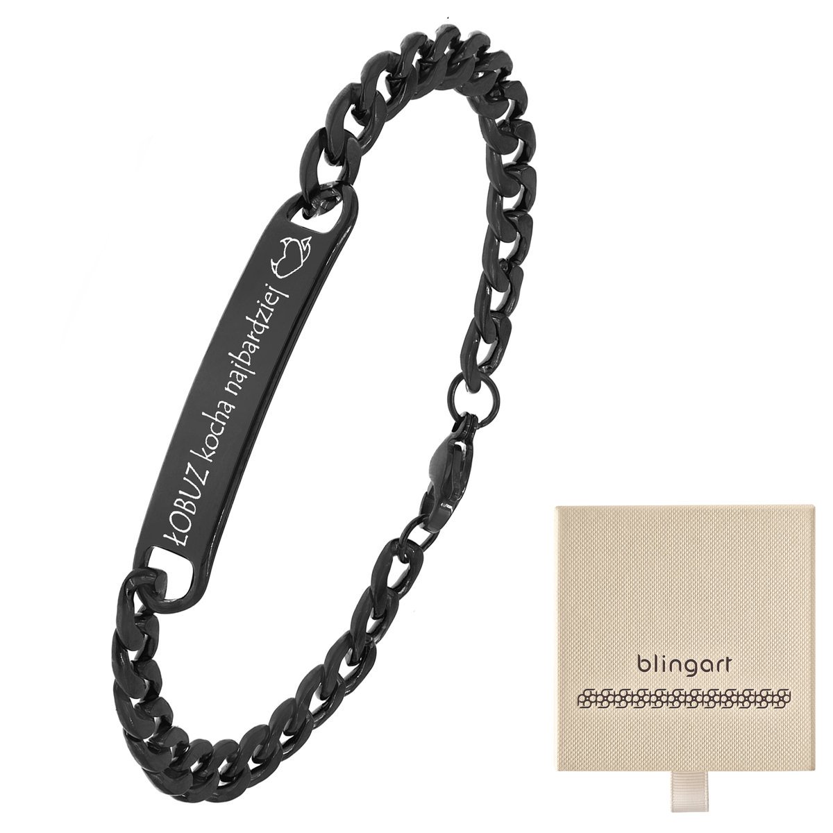 Bransoletka z GRAWEREM męska / damska pancerka