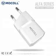 Ładowarki do telefonów - Ładowarka Sieciowa SZYBKA Mocoll USB typ C uniwersalna 3000 mA 5V Biała - miniaturka - grafika 1
