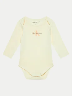 Calvin Klein Jeans Body dziecięce IN0IN00033 Żółty - Body dla niemowląt - miniaturka - grafika 1