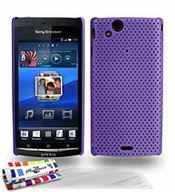 Etui i futerały do telefonów - Sony MUZZANO Schutzhülle "Ultra-Slim Alveolia" Lila für XPERIA X12 hochwertige, ELEGANTE und originelle Hülle Schutz und 3 Displayschutzfolien UltraClear DURABLE "transparente" Display - 1 Stylus + - miniaturka - grafika 1