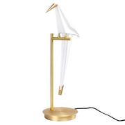 Lampy stojące - King Home Lampa biurkowa 70x30cm Loro Table biało-złota MT8113-1 - miniaturka - grafika 1