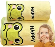 Okrycia kąpielowe dla dzieci - ĘCZNIK KĄPIELOWY 70x140 35x75 DLA DZIECI DO PRZEDSZKOLA MIĘKKI ZESTAW ŻABA - miniaturka - grafika 1