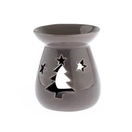 Aromaterapia - NoName Kominek ceramiczny choinka 9,6 x 11 x 9,6 cm brązowy 612 - miniaturka - grafika 1