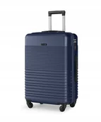 Walizki - Walizka Średnia Podróżna Twarda ABS PUCCINI Granatowa Na Kółkach ABS028B-7A - miniaturka - grafika 1