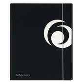 Artykuły biurowe - Herlitz praca zbiorowa Teczka A4, XL twarda z gumką, czarna - miniaturka - grafika 1