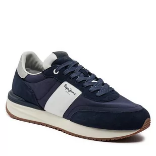 Sneakersy Pepe Jeans Buster Tape PMS60006 Navy 595 - Półbuty męskie - miniaturka - grafika 1